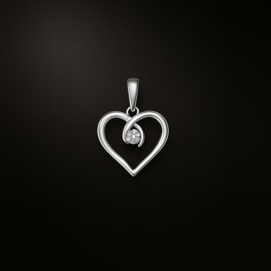 Elegant Heart With Pearl